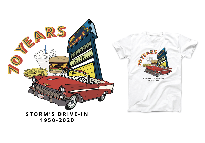 Storm's 70th Anniversary T-Shirt Design