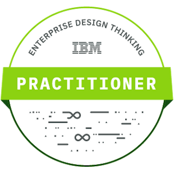 Enterprise Design Thinking Practitioner certificate badge from IBM